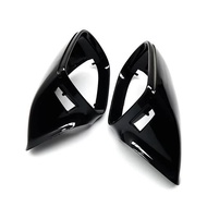 Suitable for Audi Q5 SQ5 8R 2009-2017 Q7 4L 2010-2015 Rearview Mirror Cover Bright Black Ready Stock