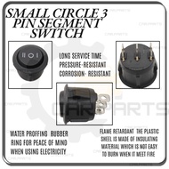 CP ON-OFF-ON 3 PIN SMALL CIRCLE SWITCH 6A 250V AC/10 A 125V AC POWER SWITCH COVER (7438)