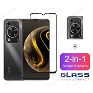 Huawei Nova Y72 Tempered Glass Full Cover Film for Huawei Nova Y61 Y71 Y91 12 12i 11 11i 10 9 SE 12s 8i 8 7i 5T P60 P40 P30 P20 Pro 5G 4G 2 in 1 Camera Lens Glass Screen Protector