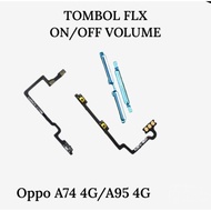 TOMBOL Flexible On Off Volume Button Oppo A74 4G Original A95 4G/