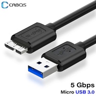 Micro USB 3.0สายชาร์จด่วน Micro B สายเคเบิลข้อมูลสำหรับศัพท์มือถือสำหรับ Samsung Note 3 S5โตชิบาฮาร์ดดิสก์ไดรฟ์ภายนอก