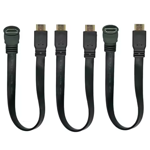 HD HDMI cable, 3D flat HMDI cable, computer TV connection cable, 0.3 meter elbow video signal cable