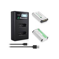 2 Pack NP-BX1 Battery with LCD Display Dual USB Charger for Sony NP-BX1 ZV-1, ZV-1 II and Cyber-Shot