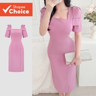 B131-4-Dress with Shoulder Bow-DRB131P1D082  B131-4-gaun-reben-bahu-DRB131P1D082B131-4-gaun-reben-ba