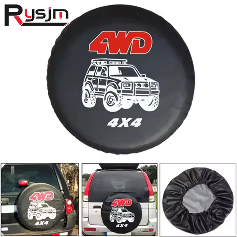 14" 15" 16" 17" Inch 4WD 4x4 PVC Leather Spare Wheel Tire Cover Case Bag Pouch Protector car tyres 1
