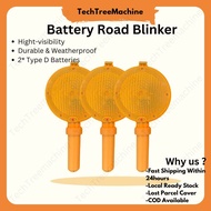Lampu Isyarat Amaran Battery-Powered Amber Blinker – High-Visibility LED Warning Light for Road & Sa