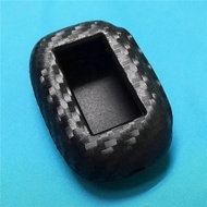 1 Pcs Carbon Fiber Silicone Car Key Case Russian 2-Way Car Alarm LCD Remote Control Cover Bag for Starline B92 B93 B94 B62 B64