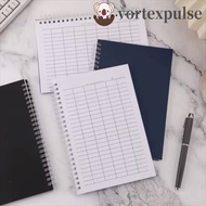 VORTEXPULSE Spiral Bound Notebook, Sturdy Cover Universal Line Pages Financial Record Book, Multifun