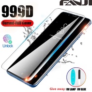 999D UV tempered glass Samsung S20 S20+/S20plus S20Ultra S21 S21+/S21plus S21Ultra Note20+/Note 20Plus Ultra Note20 + screen protector Curved full cover Support fingerprint unlock