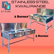 KT WARE Stainless Steel  2 Burner Kwali Range / Dapur Gas 2 Tungku Stove / Dapur 2 Lubang / Dapur Me