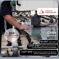 [Ministry of Renovation] HDB BTO Resale Customised Mirror Tempered Glass Work Packages & Services (C