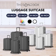 Luggage Suitcase 20in 22in 24in 28in Black White Durable Lightweight Scratch-Resistant Spacious Smoo