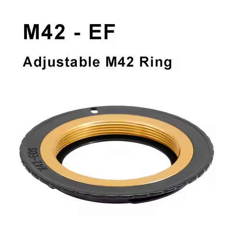 New M42 - EF Mount Adapter Ring adjustable inner ring for M42 x 1 screw mount lens and Canon EOS EF 