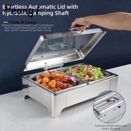 PEONY1 Buffet Stove, with Transparent Hydraulic Lid Stainless Steel Chafing Dish Buffet Set,  6/9L B