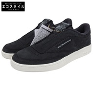 二手銳步 (Reebok) 白色登山俱樂部 Sea 85 復古男鞋，黑色，尺寸 27.0cm，貨號 100218233，尺寸 9（美國）。近乎全新。