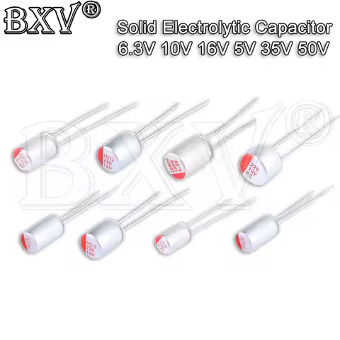 20Pcs DIP Solid Electrolytic Capacitor 6.3V 10V 16V 25V 35V 100UF 150UF 220UF 270UF 330UF 470UF 560U