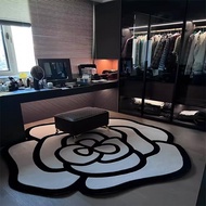 [PK New Product]Camellia round Carpet, High-Grade Irregular Special-Shaped Cream Style Living Room, 