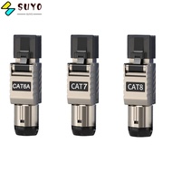 SUYO RJ45 Cat8 Cat7 Cat6A Connectors, 40G LAN Cable 2000MHz RJ45 Metal Tool, Ethernet Termination Pl