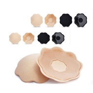 1Pair Women New Fashion Breast Reusable Flower Type Sticker Bra Nipple Cover Silicone Self-Adhesive