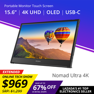 PRISM+ NOMAD 4K ULTRA 16 15.6 4K UHD [3842 x 2160] OLED 145% sRGB Built-in Battery Professional Portable Monitor Productivity Monitor