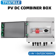 Solar photovoltaic PV Combiner Box Surge Lightning Protection 2 input 1 out DC 1000V Fuse MCB SPD Wa