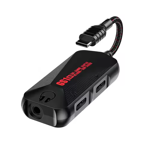 GS1 3-in-1 Jack Adapter USB-C to 3.5mm Headphone Adapter Type C to Audio Cable 60W Fast Charge Adapt