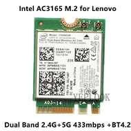 AC3165 3165NGW 2.4G/5G 433Mbps Wifi+BT4.0 M.2 WiFi Card for Lenovo E460 E560 Yoga