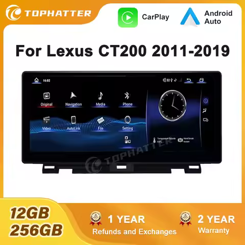 10.25'' For Lexus Ct 200 Ct 200H 2011-2019 Android 14 Car Radio Multimedia GPS Navi BT Wireless Carp