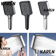 KAREN Water-saving Sprinkler, 3 Modes Adjustable Large Panel Shower Head, Useful Multi-function High Pressure Handheld Shower Sprinkler Bathroom Accessories