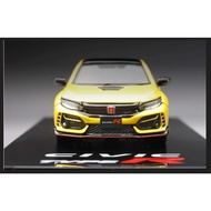 Model Car HOBBY JAPAN Honda CIVIC Type R Limited Edition FK8 2020 With Engine Sunlight Yellow Ii 1/6