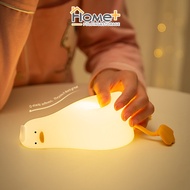 (HOME+) Duck Lamp Lying Flat Duck Rolling Duck Silicone Night Lamp Atmosphere Lamp Breastfeeding Lam