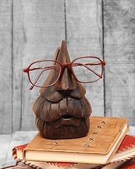 Handcrafted Wooden Spectacle Eyeglasses Holder Nose Shaped Eyewear Retainer-Sunglasses Holder Displa