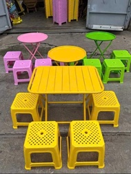 Bàn Ghế Cafe ghế Nhựa trà chanh Lùn đủ màu kèm các loại bàn