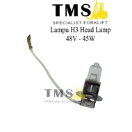 H3 48V 45W Head Lamp Electric Cable Reachtruck For Forklift