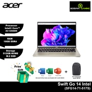 Acer Swift Go 14 | SFG14-71-517S | 16GB | 512GB | Intel® Core™ i5-13500H | Intel® Iris® Xe | 14" Laptop - Sunshiny Gold
