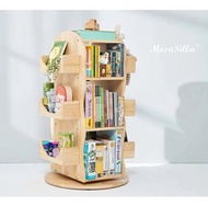 MesaSilla 專利實木旋轉收納書櫃