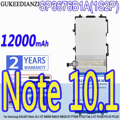 12000mAh SP3676B1A(1S2P) GT-N8000 Tablets Battery For Samsung GALAXY Note10.1 Tab 2 GT N8000 N8010 N
