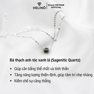 Dây chuyền bạc nữ HELINO mix đá phong thủy tinh tế nhiều màu C22