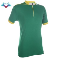 Microfiber Sport Jersey ~ Mandarin Collar ~ OREN SPORT - QD41 Milo Green