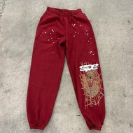 ชุดเสื้อฮู้ดและกางเกงผ้าฝ้ายลายเว็บผีเสื้อ Sp5der 555555 สำหรับผู้ชาย ฤดูใบไม้ร่วง แขนยาว ทรงหลวม สว