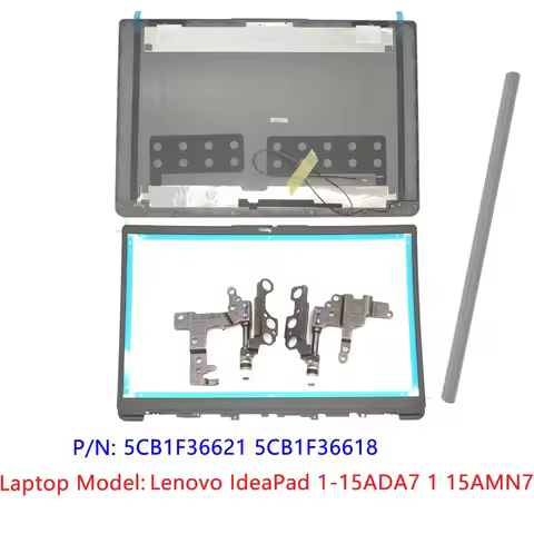 T Original New For Lenovo IdeaPad 1-15ADA7 1 15AMN7 LCD Rear Lid Back Cover Bezel Hinge Cover Cap 5C