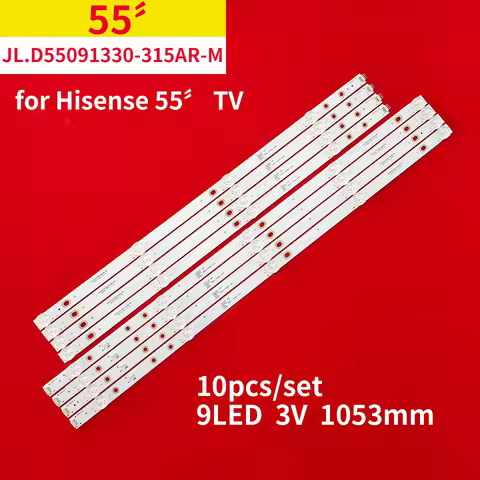 New 10PCS/1SET LED Backlight Strip 9Lamp for Hisense JL.D55091330 315AR M 55INCH LCD TV MONITOR HISE