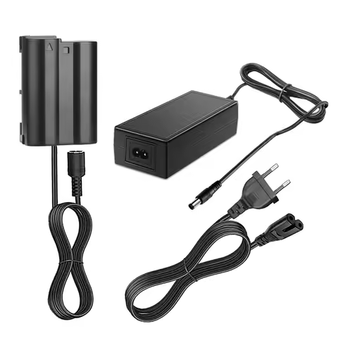 EN-EL15 Dummy Battery with AC Power Adapter Charger Kits for Nikon Z7 Z8 D800 D810 D500 D600 D610 D7
