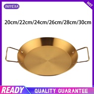 [Iniyexa] Korean Ramen Pot Seafood Pot Household Stockpot Fast Heating Travel Golden Double Handle Instant Noodle Pot Kimchi Soup Pot