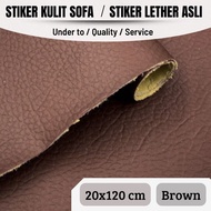 stiker sofa kulit kulit sofa meteran kulit sofa dan perekat - light brown