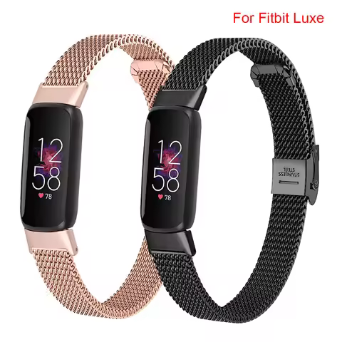 New Quality Mesh Band Loop For Fitbit Luxe Women Men Stainless Steel Watch Bracelet Strap For Fitbit