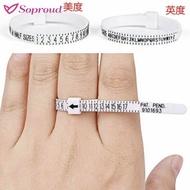 New Professional Ring Size Measurement Band Tool UK/US Ring Sizer Measure Finger