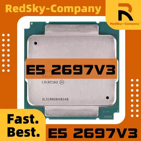 Used E5 2697V3 E5 2697 V3 E5-2697V3 E5-2697 V3 14-core 2.60GHZ 35MB 22nm LGA 2011-3 145W perfect tes