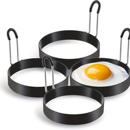 1pc/4Pcs/6Pcs Egg Ring, Egg Ring for Frying, Round Egg Boiler Ring, Silicone Handle Egg Ring, Baking