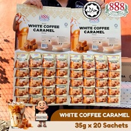 888 Premix White Coffee Caramel 35g x 20 Sachets | Less Sugar | Creamy Caramel White Coffee | HALAL 